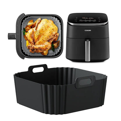 22.5cm Silicone Air Fryer Liners Reusable Non-Stick Basket for Ninja AF181 AF180 AF141 AF140 Other 5-8QT Air Fryer Accessories