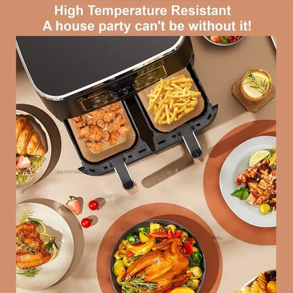 Air Fryer Cooking Baking Paper for Ninja Dual XL Foodi AF300 AF400 AF451 Disposable Paper Liner Mold Grill Accessories