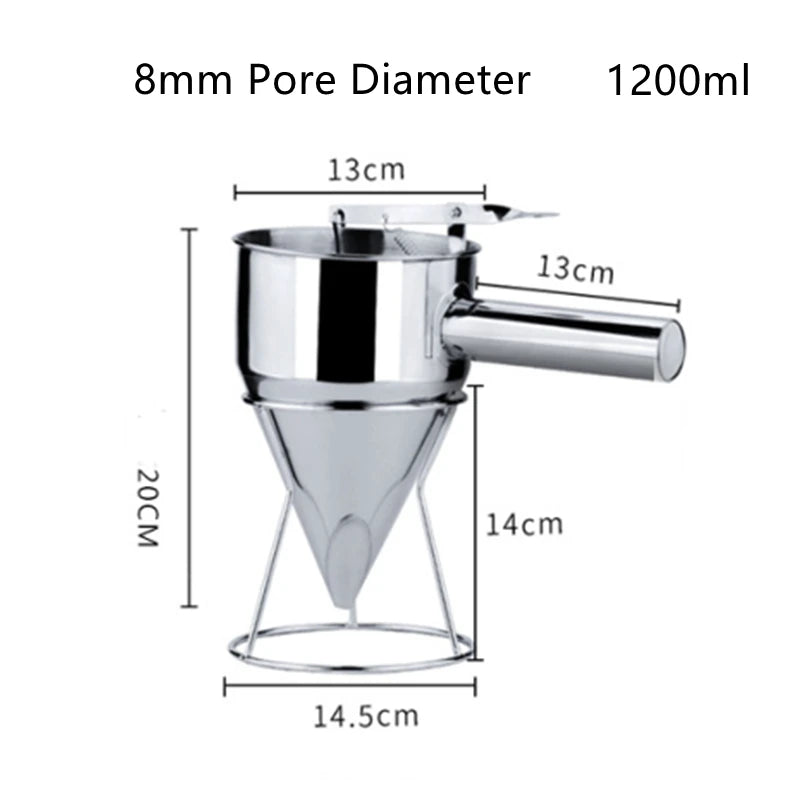 Baking Tools Takoyaki Stainless Steel Batter Funnel Chocolate Pancake Cupcake Tools Cookie Mold Cream Pastry Baked Dispenser
