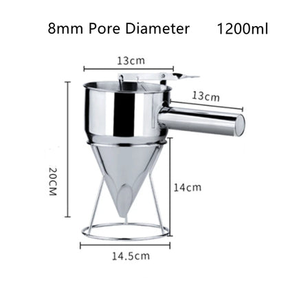 Baking Tools Takoyaki Stainless Steel Batter Funnel Chocolate Pancake Cupcake Tools Cookie Mold Cream Pastry Baked Dispenser