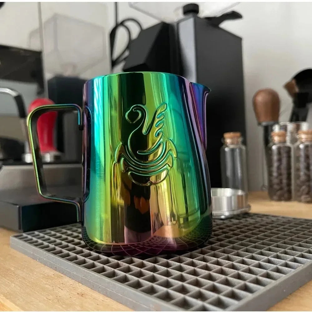 1Pc 600ml Milk Jug Steaming Frothing Pitcher Stainless Steel Non-Stick Pull Flower Cup for Coffee Cappuccino Latte