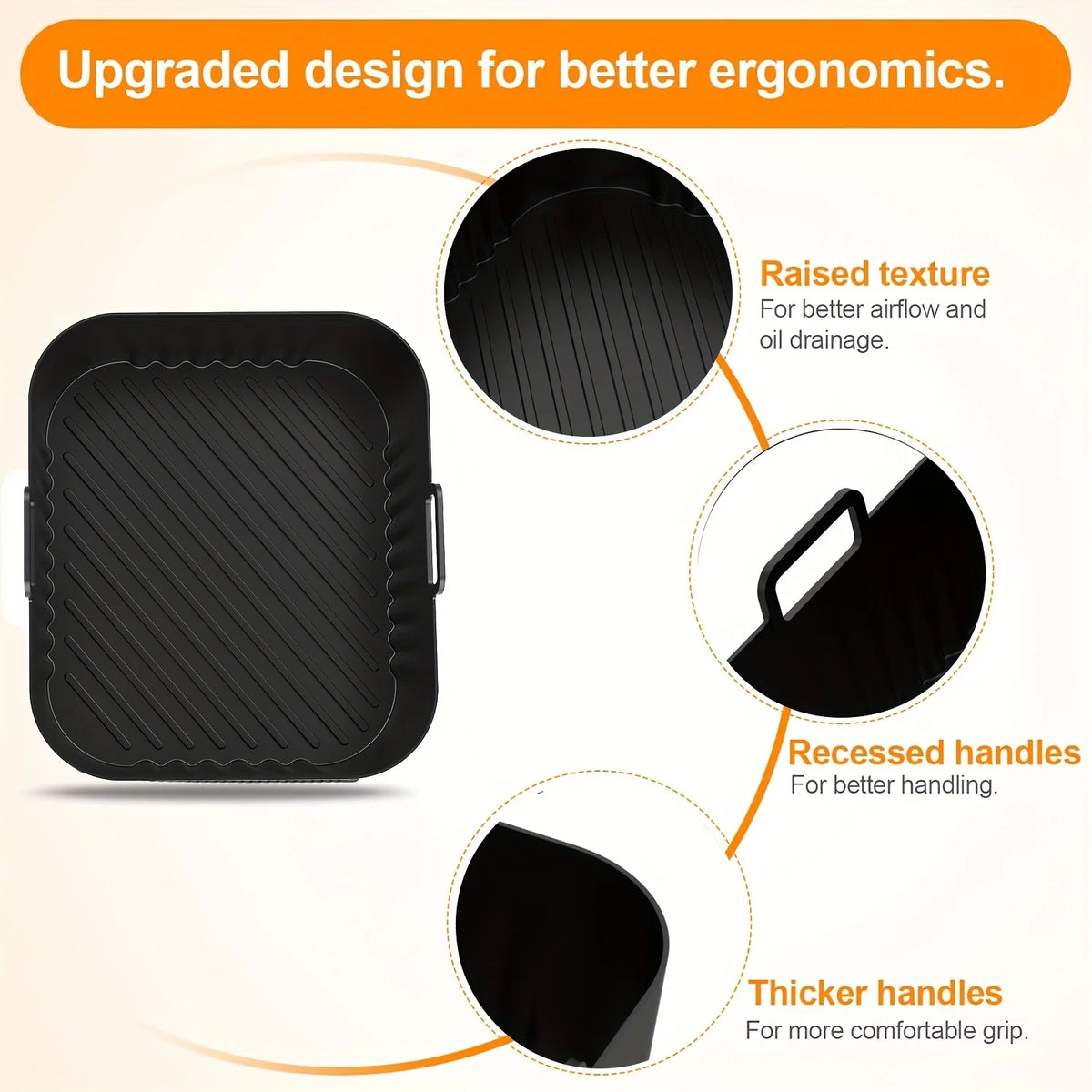 2pcs Silicone Baking Trays for Air Fryer Compatible with Philips-Na350-3000 Size Silicone Baking Tray Modelswith Non-Stick Surface