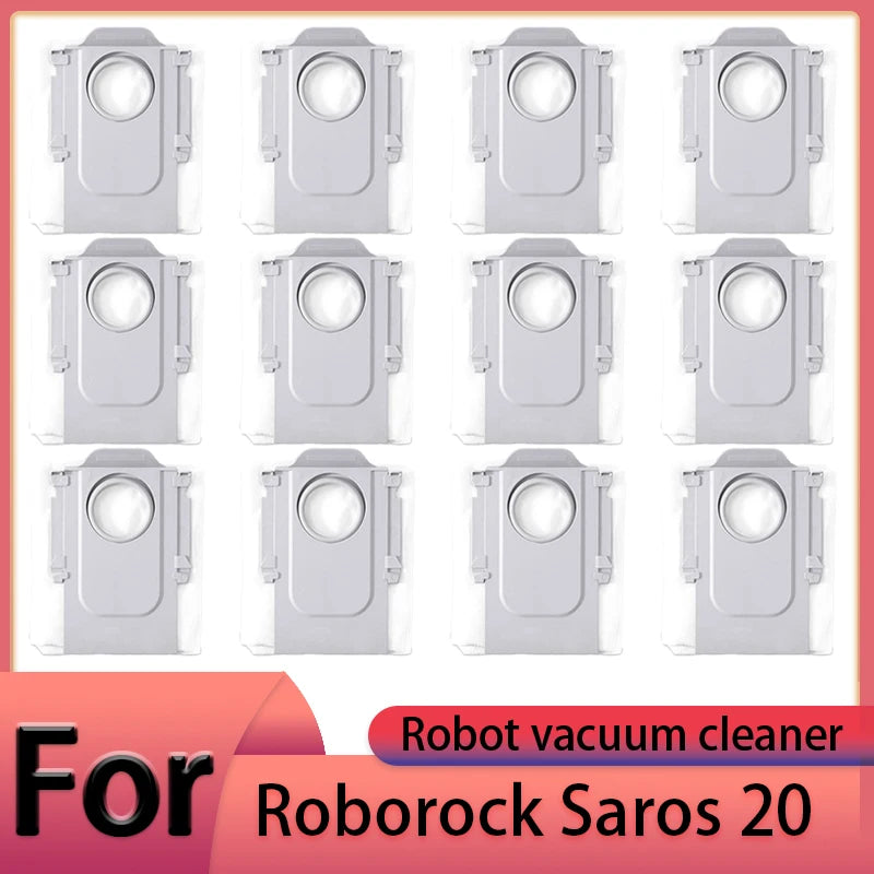Compatible with Roborock Saros 20 Robot Vacuum Cleaner Accessories Main Brush Side Brush HEPA Filter Mop Cloths Dust Bag Spare Parts