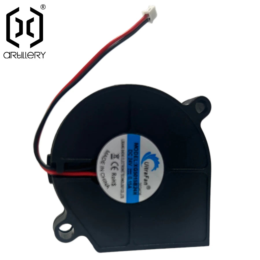Artillery X4 Pro/Plus 3D Printer Extruder Cooling Blowing Air Brushless DC Fan 5015 24V 0.3A EFC-05C 24H Radiator