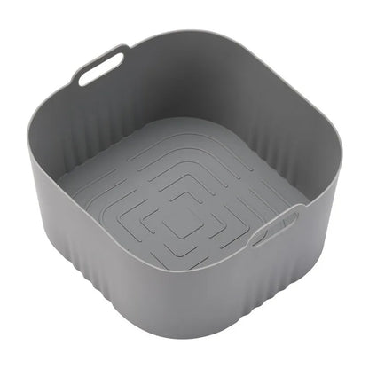 17.5cm/6.9in Silicone Air Fryer Oven Baking Plate Pizza Fried Chicken Silicone Basket Reusable Air Fryer Liner Kitchen Accessory