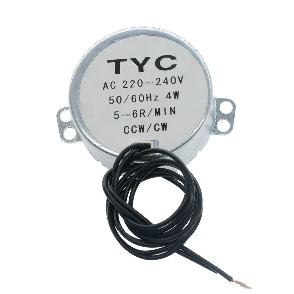 5-6 r/min Stable Synchronous Motor Pro TYC-50 AC 220V 12V 50/60Hz Torque 4KGF.CM 4W CW/CCW Microwave Turntable for Electric Fan