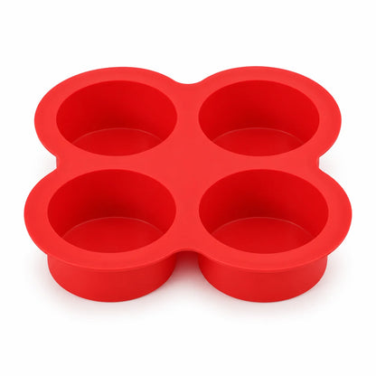 Air Fryer Egg Mold Round Shape Eggs Mold 4 Cavity Non-Stick Silicone Air Fryer Egg Pan Egg Steamer Cooking Mold Fried Egg Tool