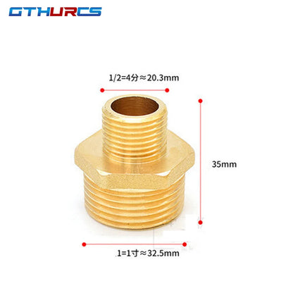 Brass Pipe Hex Nipple Fittings Quick Coupler Adapter 1/8 1/4 3/8 1/2 3/4 1 BSP Male to Males Thread Water Oil Gas Connectors