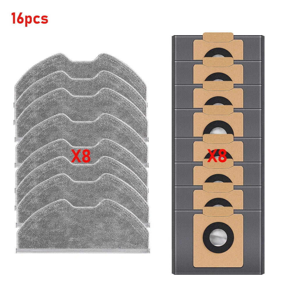 Replacement For Eufy X8 Pro SES Robot Vacuum Cleaner Accessories Roller Brush Mop Pads Main Side Brush Dust Bags Spare Parts