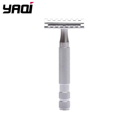 YAQI KNIGHT-HELMET Razor Head Stainless Steel Handle DE Safety Razor for Men