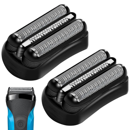 Replacement Electric Shaver Head Compatible with Braun Series 3 Electric Shavers 301S,310S,320S,330S,340S,360S,3010S,3020S,3030S,3040,black