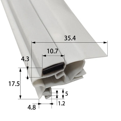 Refrigerator Door Seal — 2.5-10m — Rubber Magnetic