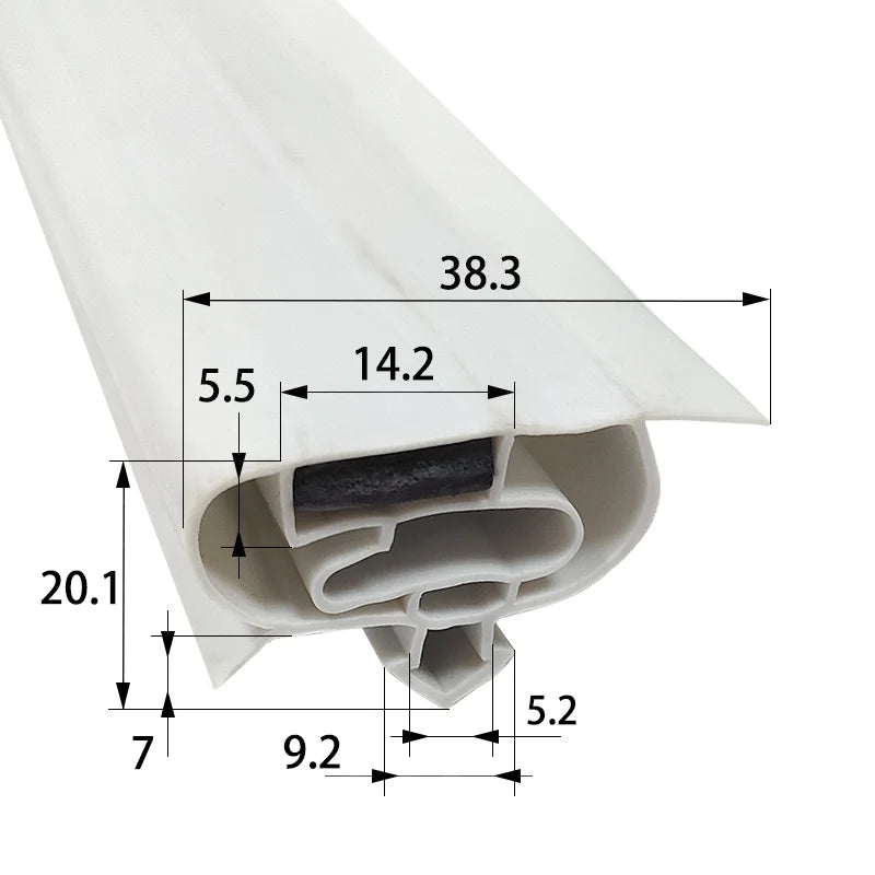 Refrigerator Door Seal — 2.5-10m — Rubber Magnetic