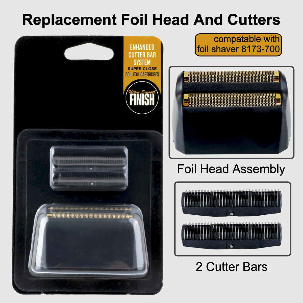 Replacement Foil & Cutters Compatible with Wahl Vanish 8173-700 — Part Options