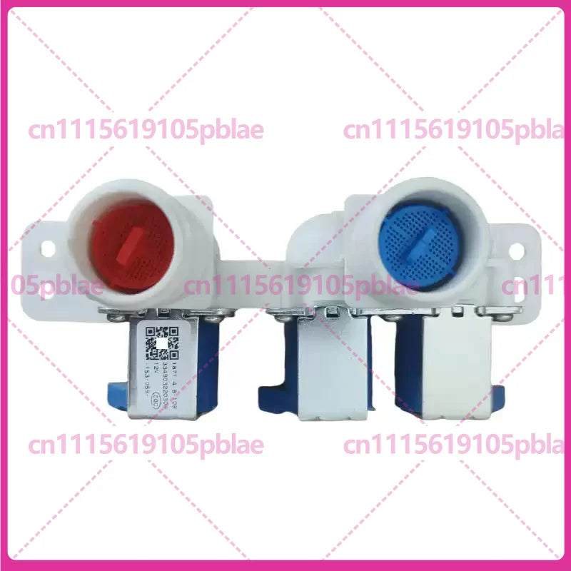 1-5pcs Double Inlet 3 Outlet Water Inlet Solenoid Valve 334903220309 Washing Machine Replacement Spare Parts