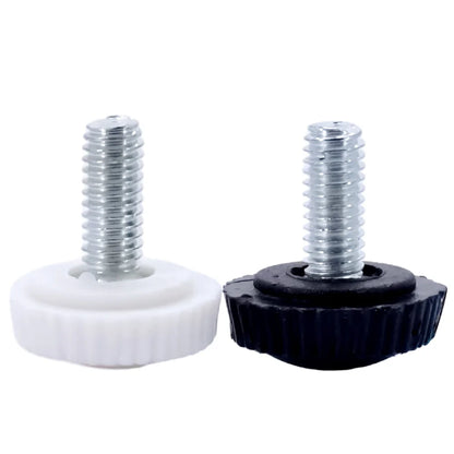 10/20/30Pcs Black White Plastic Knob Round Head Handle Hand Screw Knurled Rubber Thumb Screw Plastic Tighten Bolt Nuts M4 M5 M6