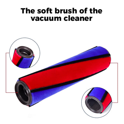 Soft Velvet Roller Brush For Dyson V6 V7 V8 V10 V11 Vacuum Brush Bar Side Cover Accessories Carpet Brush Bar Part