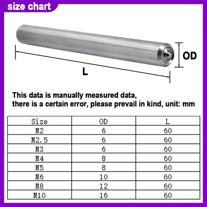 Half Hollow Rivet Nut Punch Manual Press Knocking Crimping Flanging Hand Tool Riveter Machine Punch M2 M2.5 M3 M4 M5 M6 M8 M10