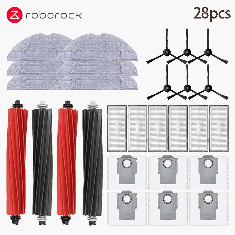 Compatible with Roborock S8/S8+/S8 Pro Ultra Robot Vacuum Cleaner Accessories Main Side Brush Mop Cloth Filter Dust Bag Spare Parts