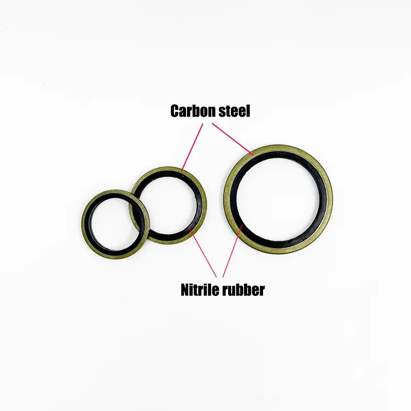 Seal Washer M5 M6 M8 M10 M12 M14 M16 M18 20 M24 Bonded Metal Rubber Gasket Oil -resistant Oil Drain Bolt Plug Sealing O Ring Kit