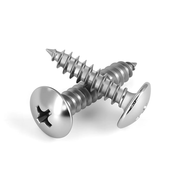 Phillips Recessed Truss Head Self-tapping Screw 304 Stainless Steel Round Head Truss Mushroom Screws Furniture M3 M3.5 M4 M5M6