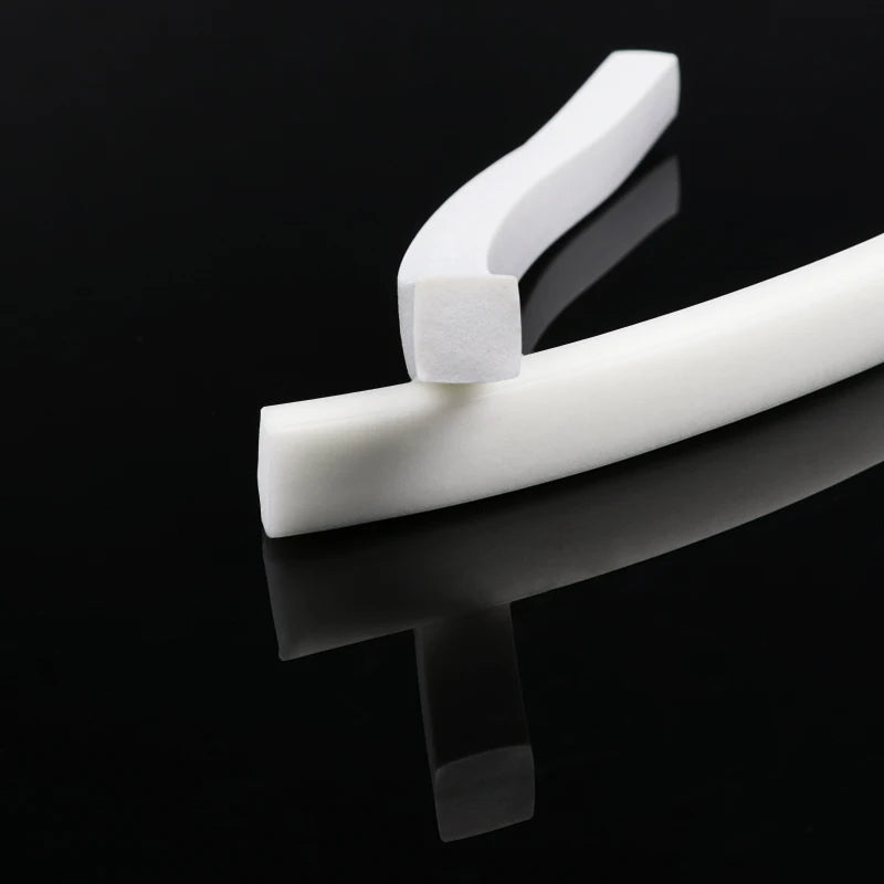 1–10M Silicone Sealing Strip White Square Trim Seal Gasket Silicon Rubber For Windows Doors Silicone Foaming Sponge Strips
