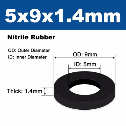 BSP NBR Rubber Washer 1/8" 1/4" 3/8" 1/2" 3/4"-2" Nitrile Hose Gasket Thick 1.4-3.5mm for Washing Machine Shower