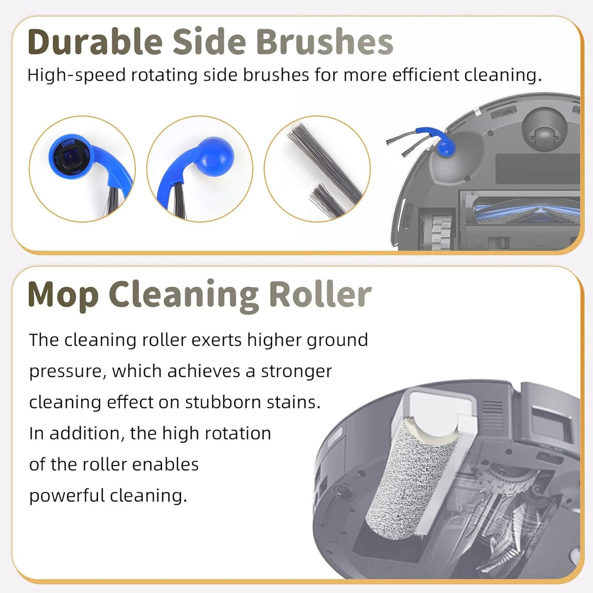 ECOVACS T80 OMNI 、T80 PRO OMNI Vacuum Parts Main Roller Mop Cloth Side Brush Dust Bag HEPA Filter Accessories