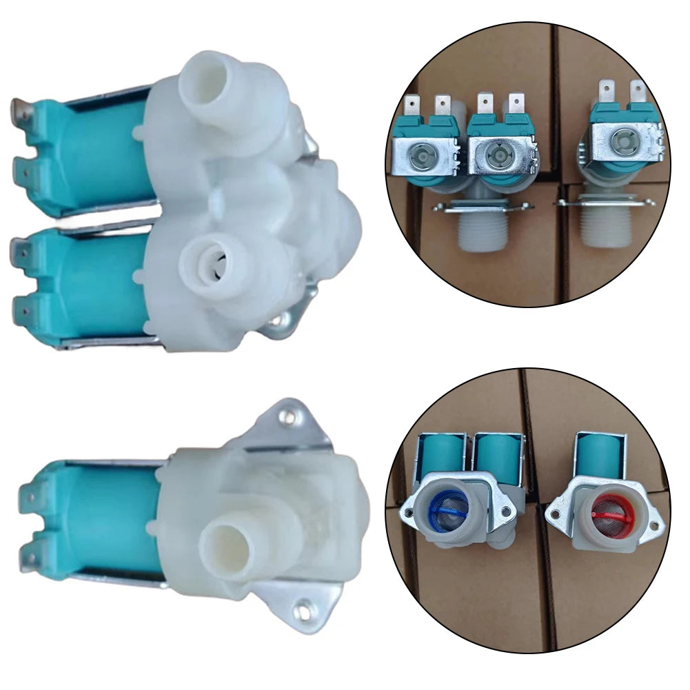 2PCS Water Inlet Valve DC62-30312J DC62-30314K Compatible with Samsung Washing Machine Replacement Parts Solenoid Kit Fix OE Error
