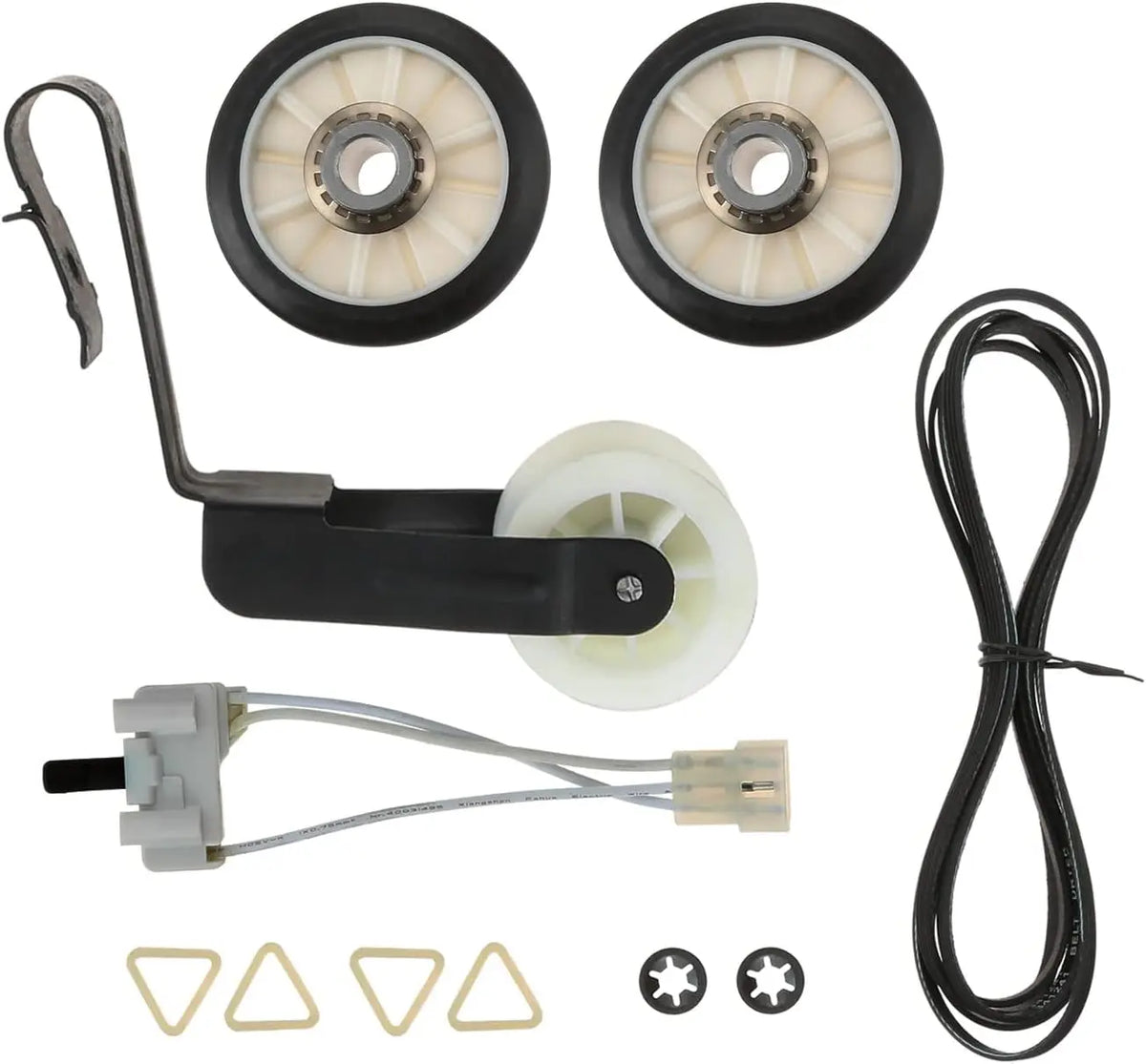 4392065 Dryer Maintenance and Repair Kit Includes Drum Roller Belt and Idler Pulley Compatible with Whirlpool Maytag Dryer
