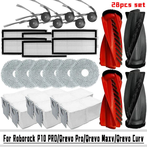 Compatible with Roborock P10 Pro P10S Qrevo Pro Qrevo MaxV Qrevo Curv Vacuum Cleaner Accessories Main Brush Mop Cloth Dust Bags Filter