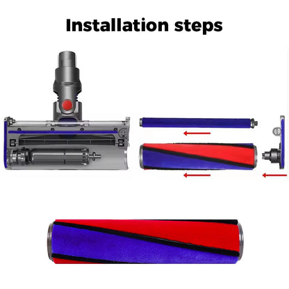 Soft Velvet Roller Brush For Dyson V6 V7 V8 V10 V11 Vacuum Brush Bar Side Cover Accessories Carpet Brush Bar Part