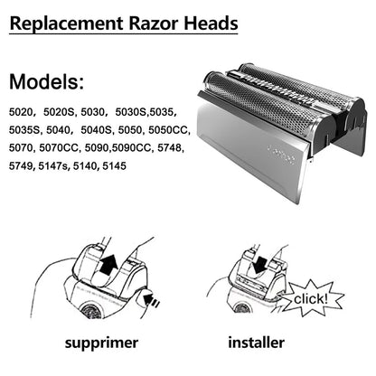 52S Replacement Shaver Head Compatible with Braun Series 5