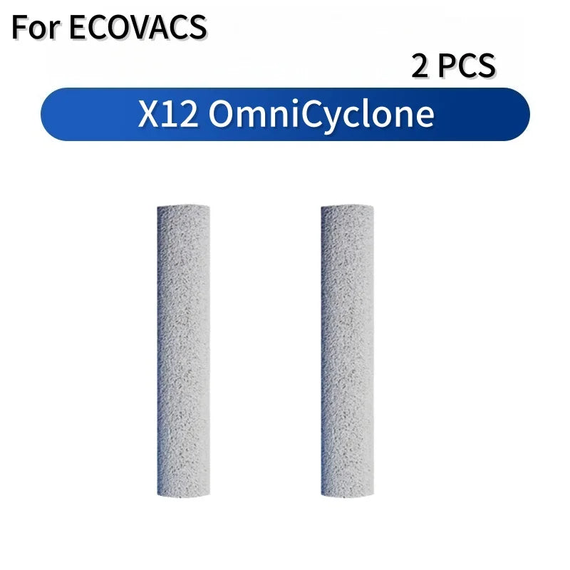 For ECOVACS Deebot X12 OmniCyclone Robot Vacuum Accessories Main Roller Brush Side Brush Dust Bag HEPA Filter Roller Mop Cloth