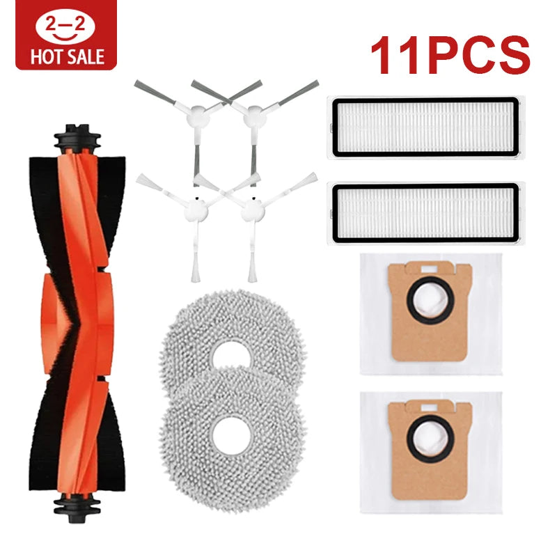Compatible with Xiaomi Robot Vacuum X20+/X20 Plus Parts Accessories Main Side Brush Filter Mop Cloth Dust Bag Replacement