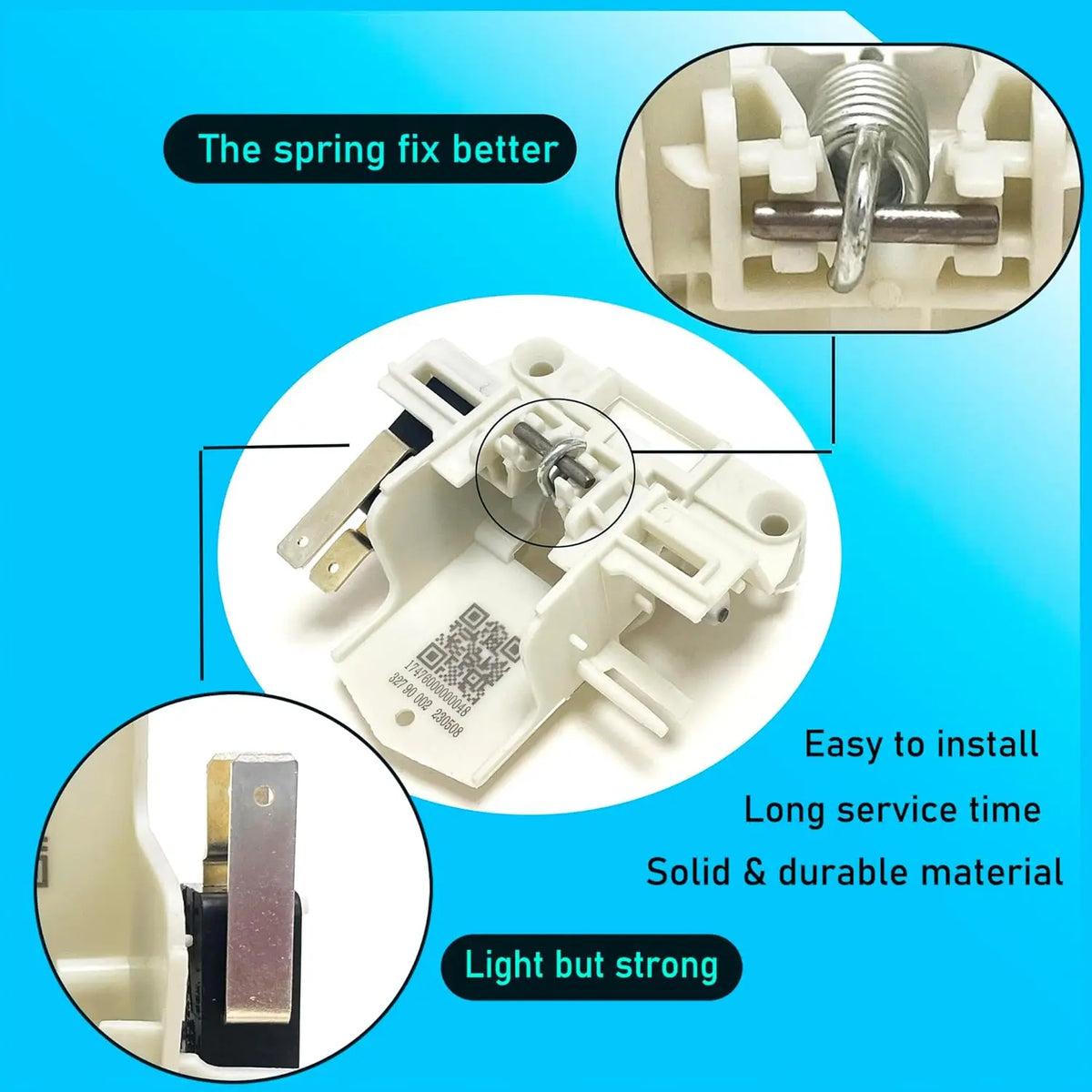 17476000000048 Dishwasher Door Switch Latch DD81-01629A DD81-02132A Replacement for Sam.sung DW80K5050UB DW80F600UTB DW80R5061UG