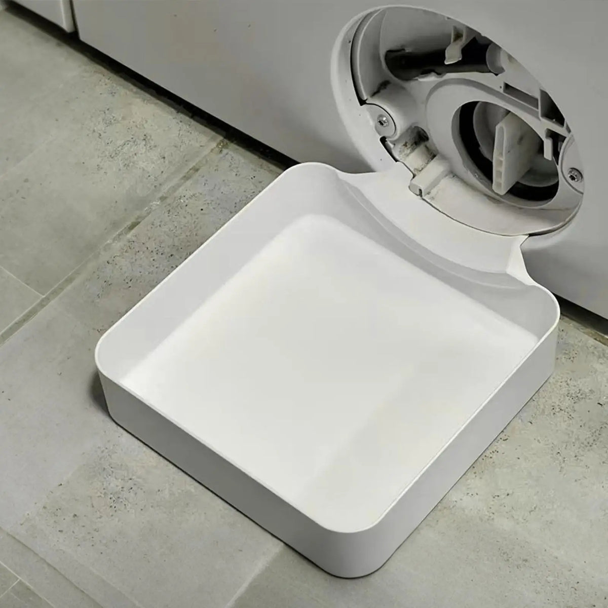 Washing Machine Filter Drain Tray Heavy Duty Drain Funnel with Cleaning Brush Water Collection Tray Replacement Part for Washer