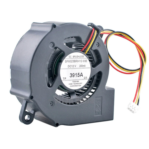 SF6023BRH12-03E 6cm 60mm Blower Fan 60x60x23mm DC12V 0.20A 3-Pin Turbine Cooling Fan for Projectors