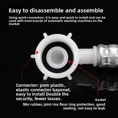 Automatic Washing Machine Inlet Hose 3/4 Inch High Pressure European Water Inlet Hose ‌Explosion Proof Garden Water Supply Pipe
