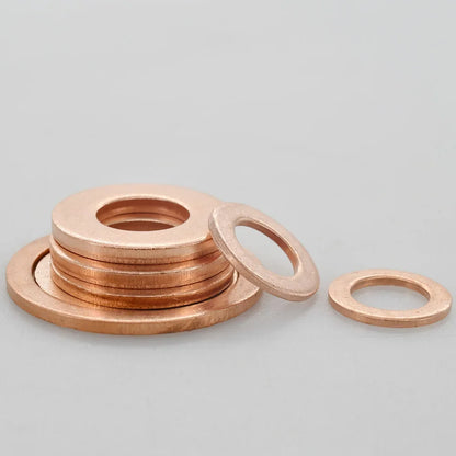 M5 M6 M8 M10 M12 M16 M18 M20 M22 M24 Pure Copper Solid Washers Automobile Motorcycle Oil Sump Plug Sealing Gasket Spacers Washer