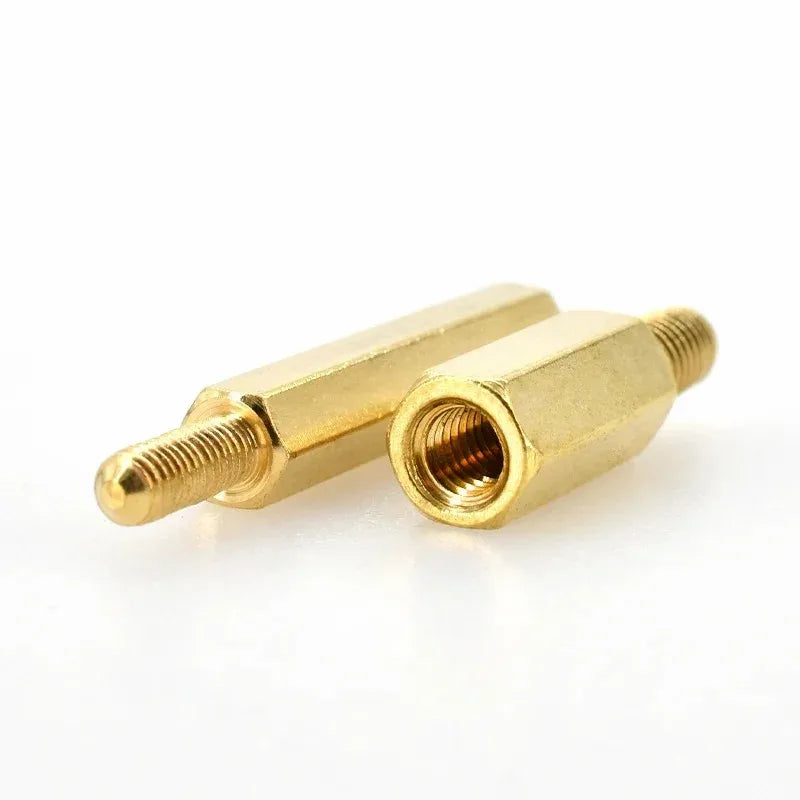 100PCS M2 M2.5 M3 M4 Male-Female Hex Brass Motherboard Standoff Hexagonal PCB Support Rack Stud Mount Column Spacing Screw Bolt