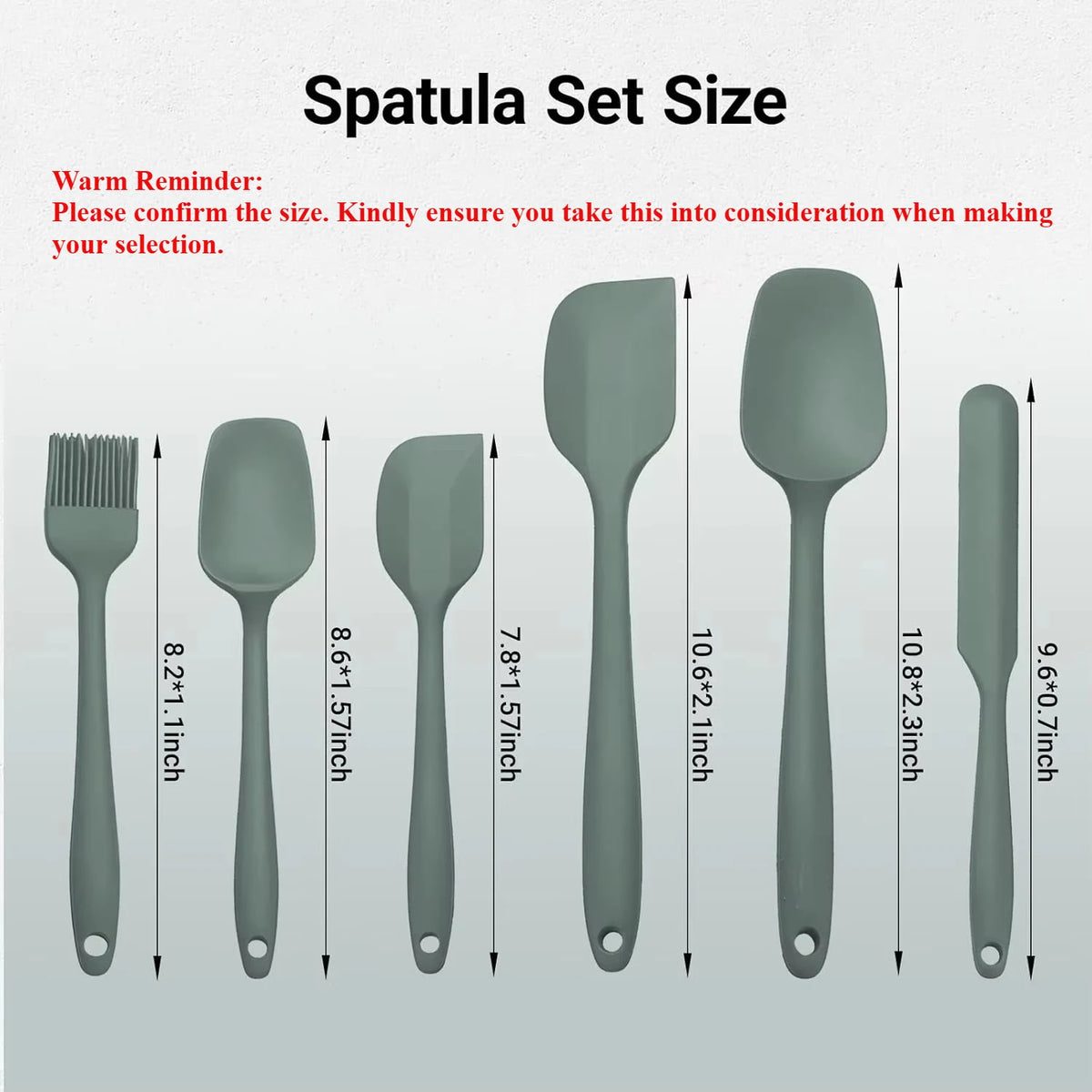6/9 Pieces Silicone Bakeware Spatula Set Non Stick Heat Resistant Spatulas Cooking Kitchen Essentials Baking Tools