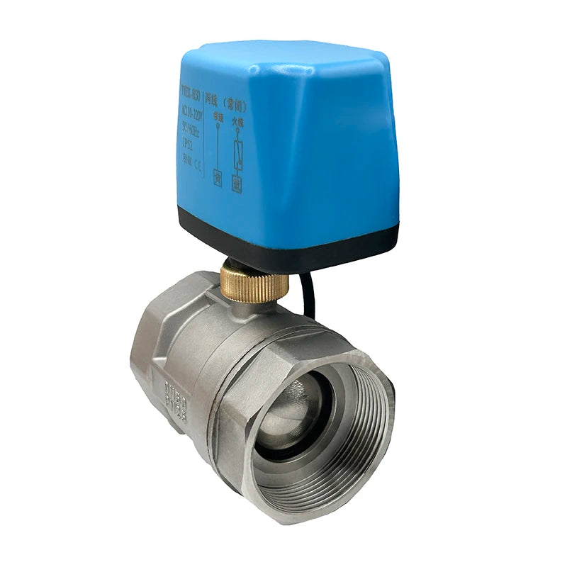 DN15 DN20 DN25 DN32 DN40 DN50 304 Stainless Steel Normally Closed Electric Ball Valve 2-wire Motorized Ball Valve