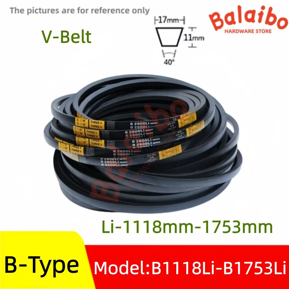 Triangle Belt B Type V-belt Industrial Agricultural Equipment Transmission Belt B-1118mm-B1753mm