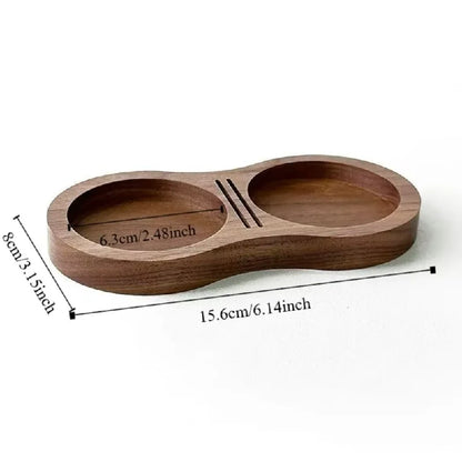 Walnut Wood Coffee Tamper Station Professional Non-Slip Bottom Coffee Tamper Storage Base Multi-functional Stable