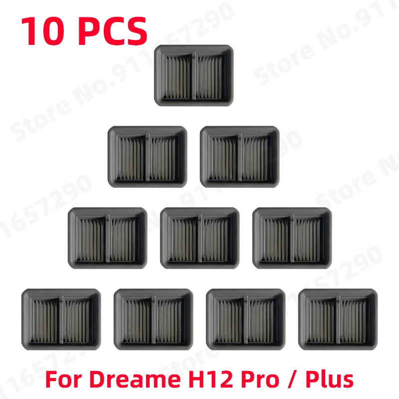 For Dreame H12 Pro / Plus Spare Parts Wet Dry Vacuum Cleaner Soft Roller Brush Hepa Filter Replacement Accessories