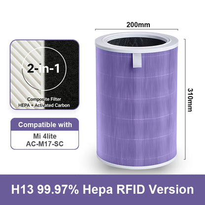 Compatible with Xiaomi 4 Lite Filter M17-FLP-GL (BHR5272GL) Replacement Filter for Xiaomi Air Purifier 4 Lite M17-FLP-GL (BHR5272GL)