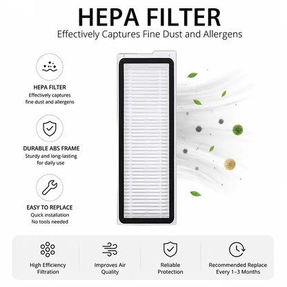 Compatible with Roborock Q Revo MaxV/Q Revo S/Q Revo Pro Robot Vacuums Cleaner Accessory Dust Bag Main Side Brush HEPA Filter Mop Cloths Spa