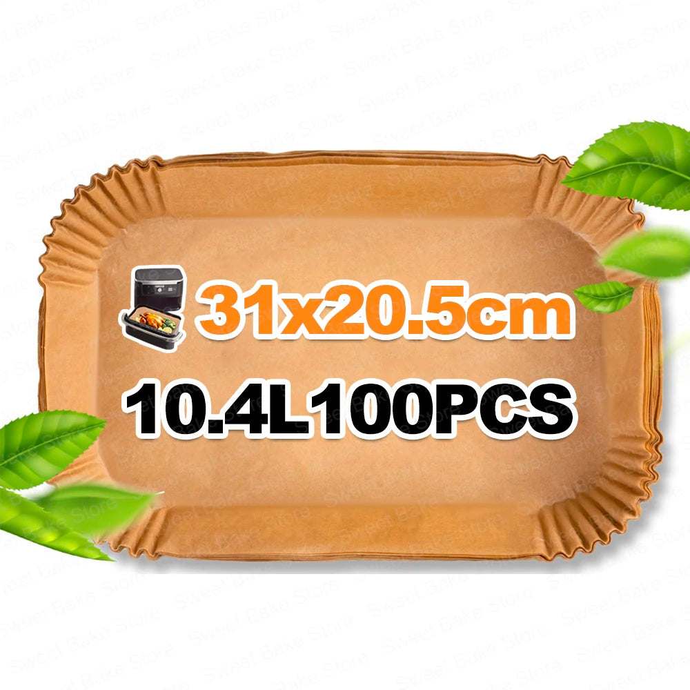 Air Fryer Disposable Liners 10.4L Dual Zone 5.2L Baking Paper for Ninja Foodi Flex AF500EU/AF500EUCP, Cosori 10L
