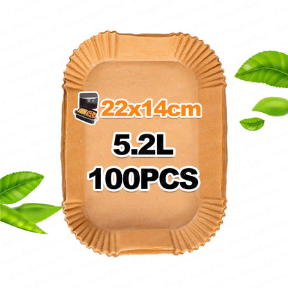 Air Fryer Disposable Liners 10.4L Dual Zone 5.2L Baking Paper for Ninja Foodi Flex AF500EU/AF500EUCP, Cosori 10L